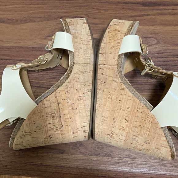 Pedro Garcia Sandal with Cork Wedge, Ankle Strap and Circle Ornaments. Size 38.5 - Picture 5 of 10